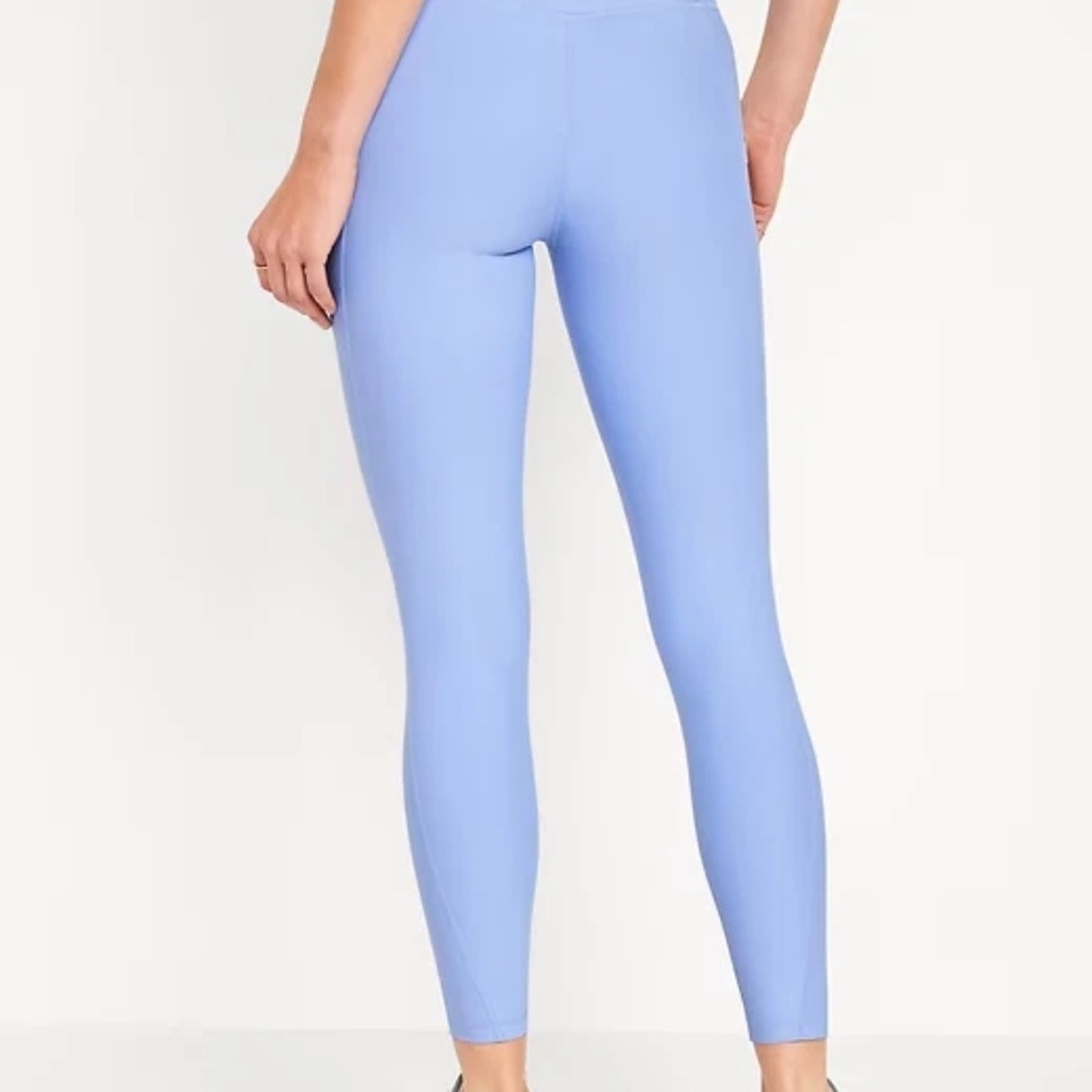 Old Navy Sky Blue Leggings active power, soft high-rise leggings go dry - Picture 2 of 5